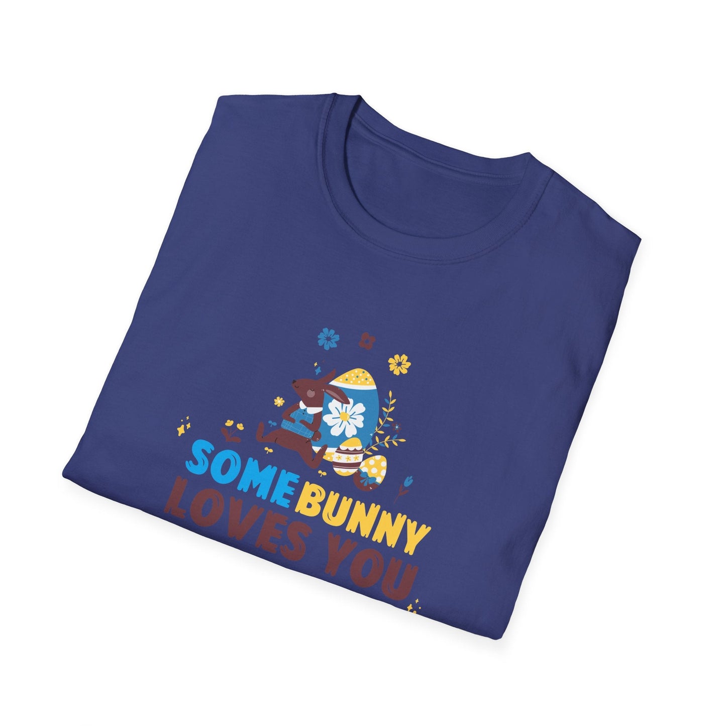 Easter Bunny T Shirt Unisex Gildan Softstyle 64000 Art Design With Easter Prints