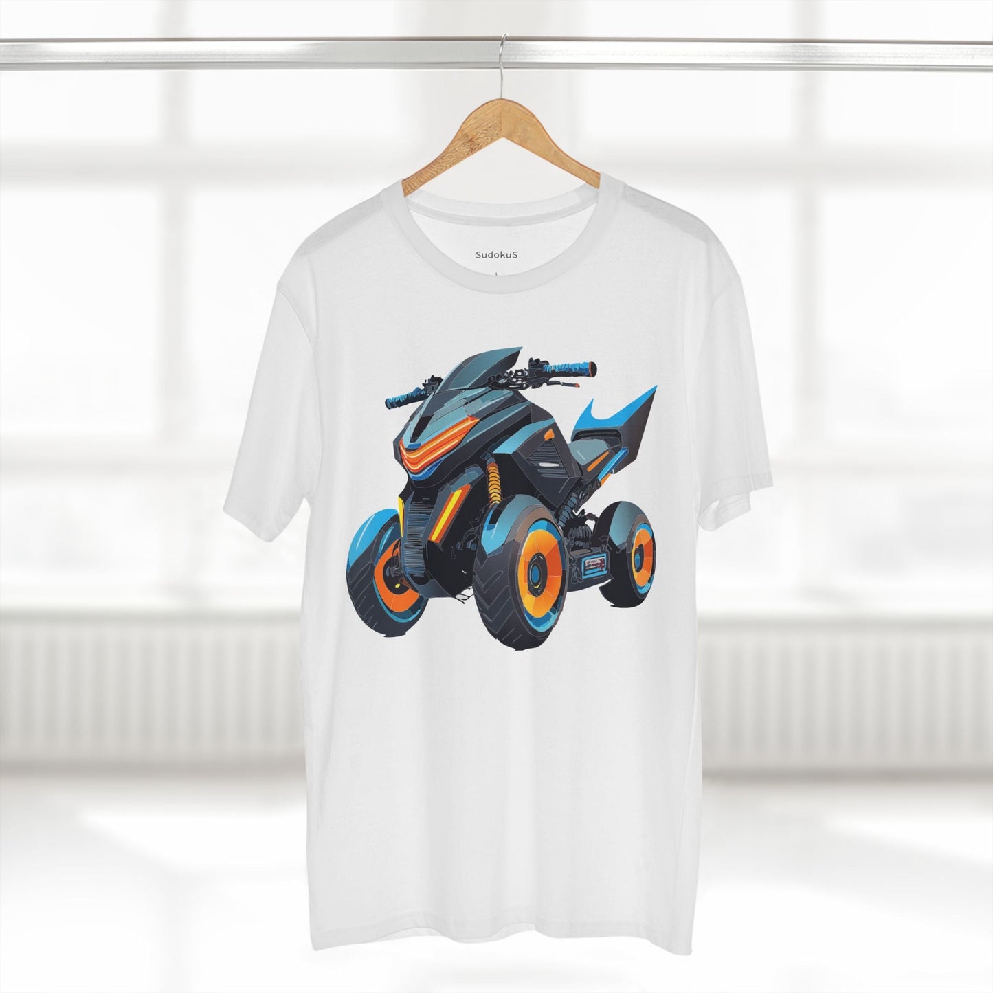 Moto Bike Graphic Unisex 100 Cotton Staple Tee 15
