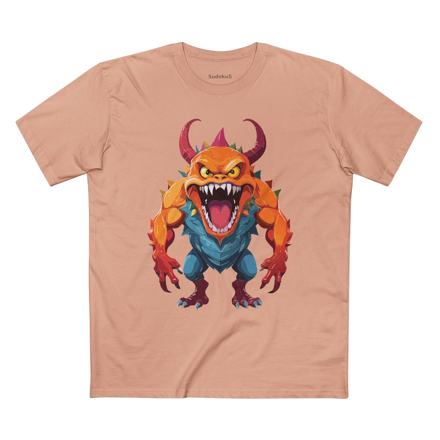 Cartoon Monsters Graphic Unisex 100 Cotton Staple Tee 25