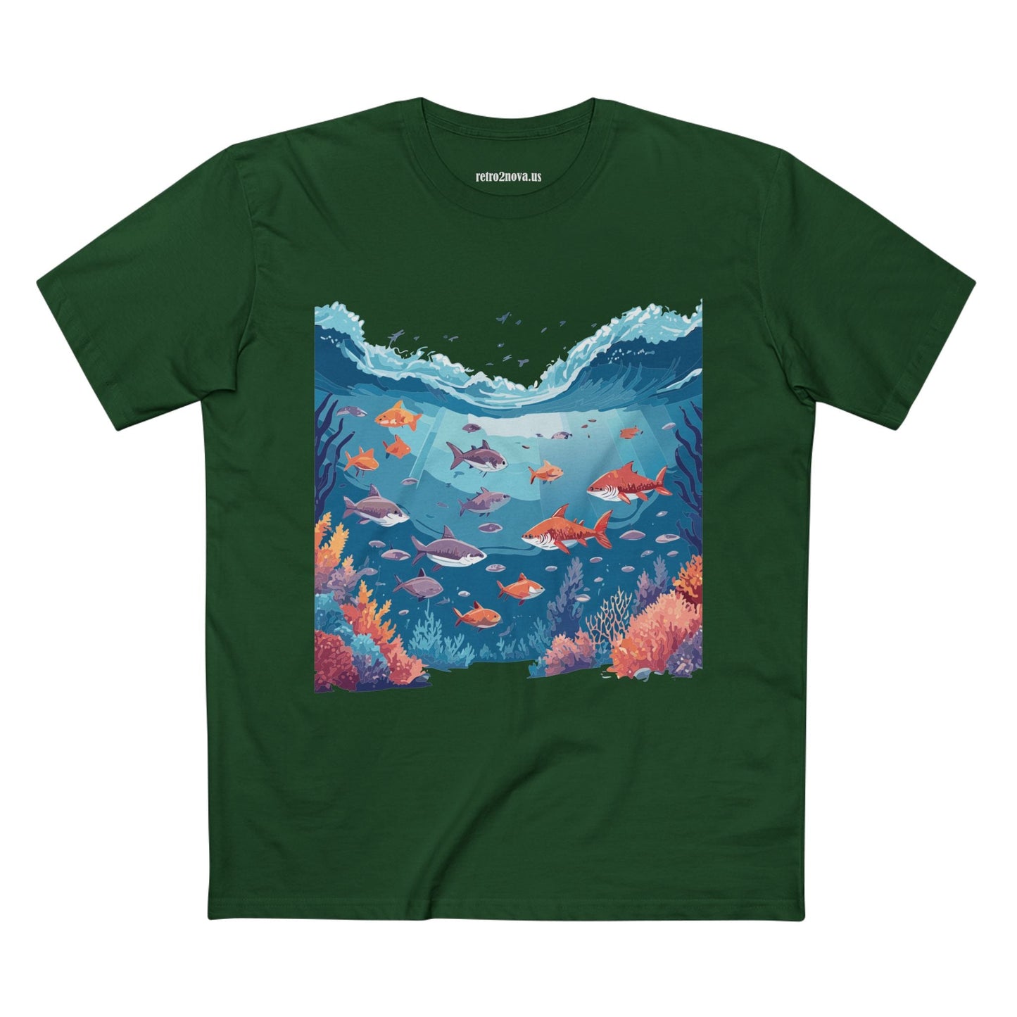 Ocean Pacific OP11 Ocean Shirt Unisex Premium Cotton Tee With Original Art Design Retro2Nova