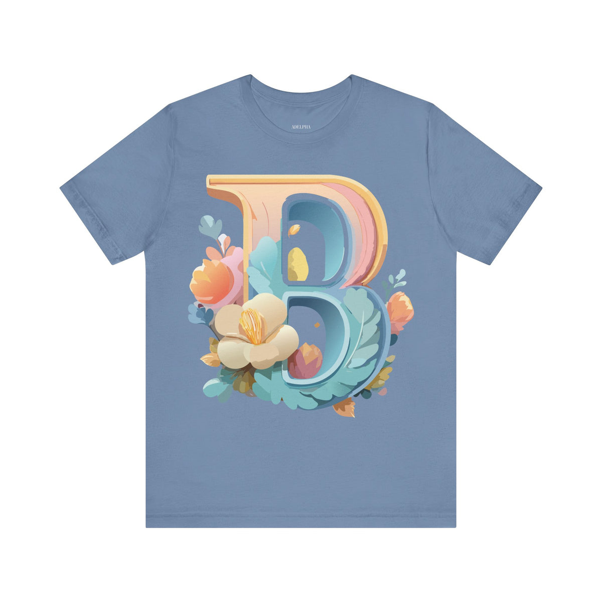 Letter B Graphic Unisex Cotton Bella+Canvas Tee with Art Letter Design
