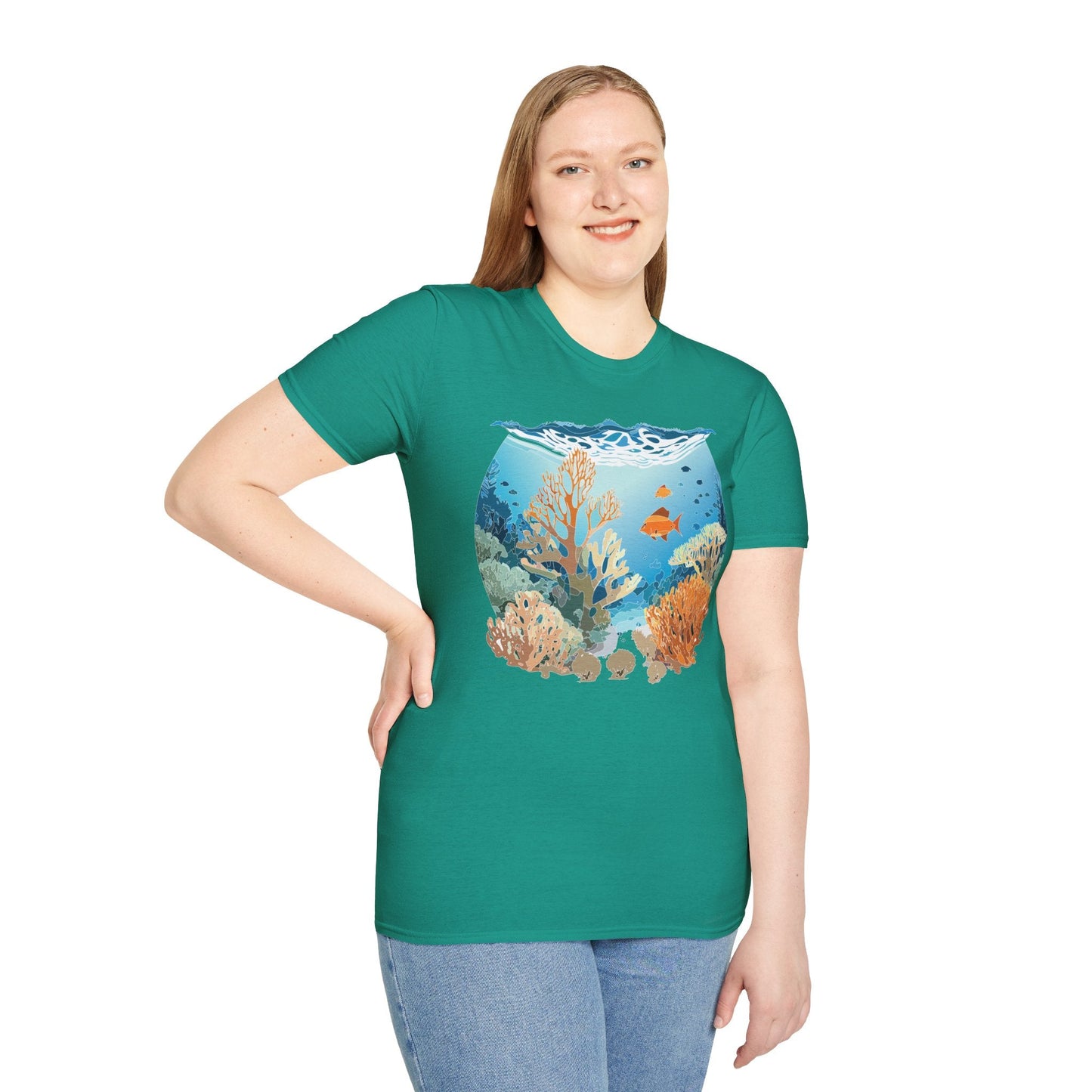 Ocean Tee Shirt Unisex Gildan Softstyle Cotton Tee Shirt 64000 Lightweight Breathable Comfort