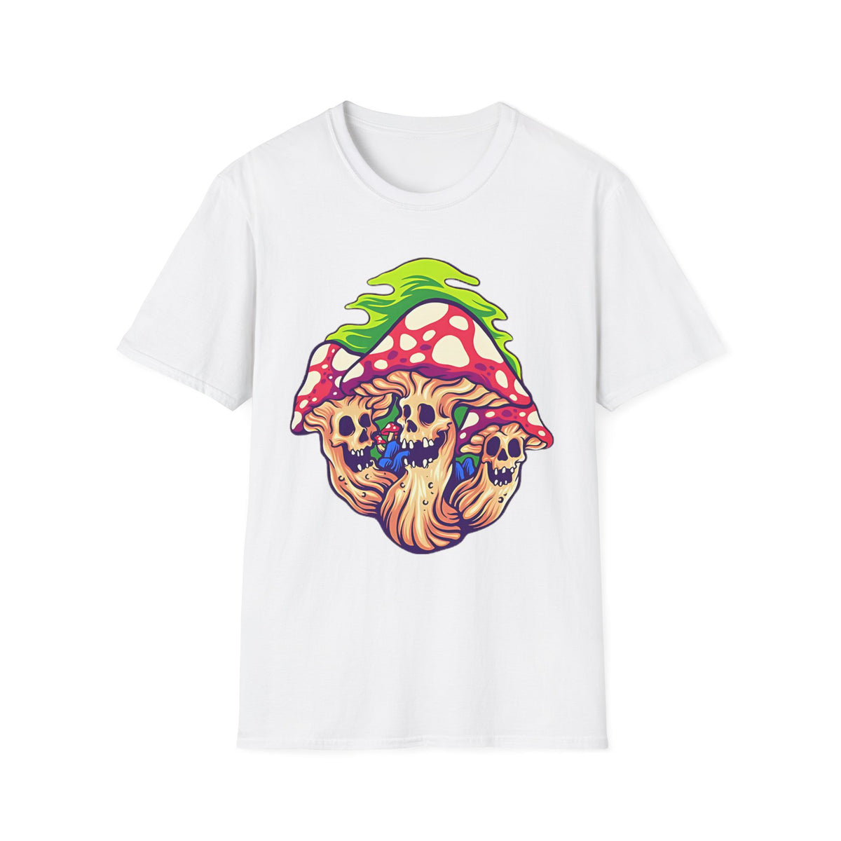 Funny Mashroom Cartoon  Graphic Tee Gildan Unisex 100 Cotton Tee Shirt c08