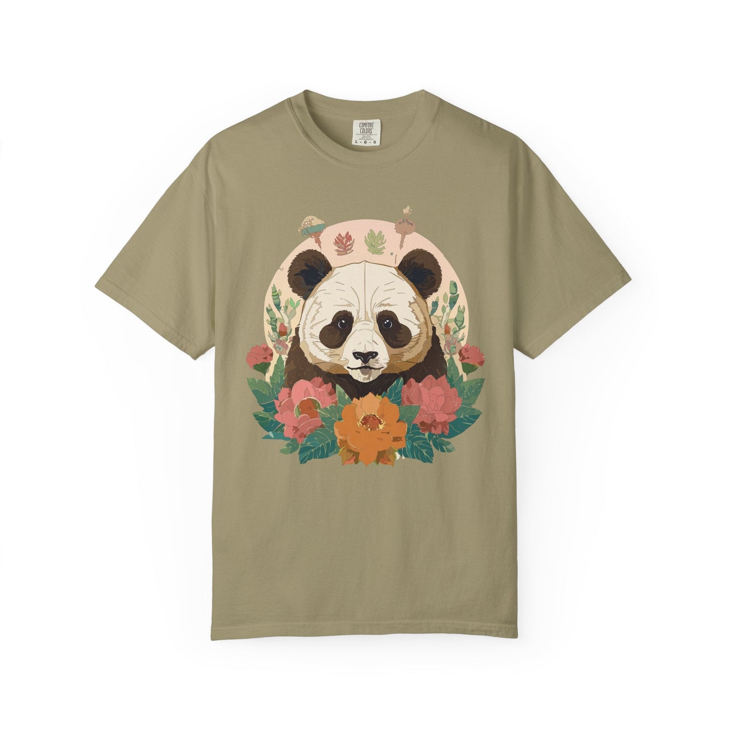 Panda Portrait Graphic T-Shirt Unisex Cotton Floral Animal Art Tee p2