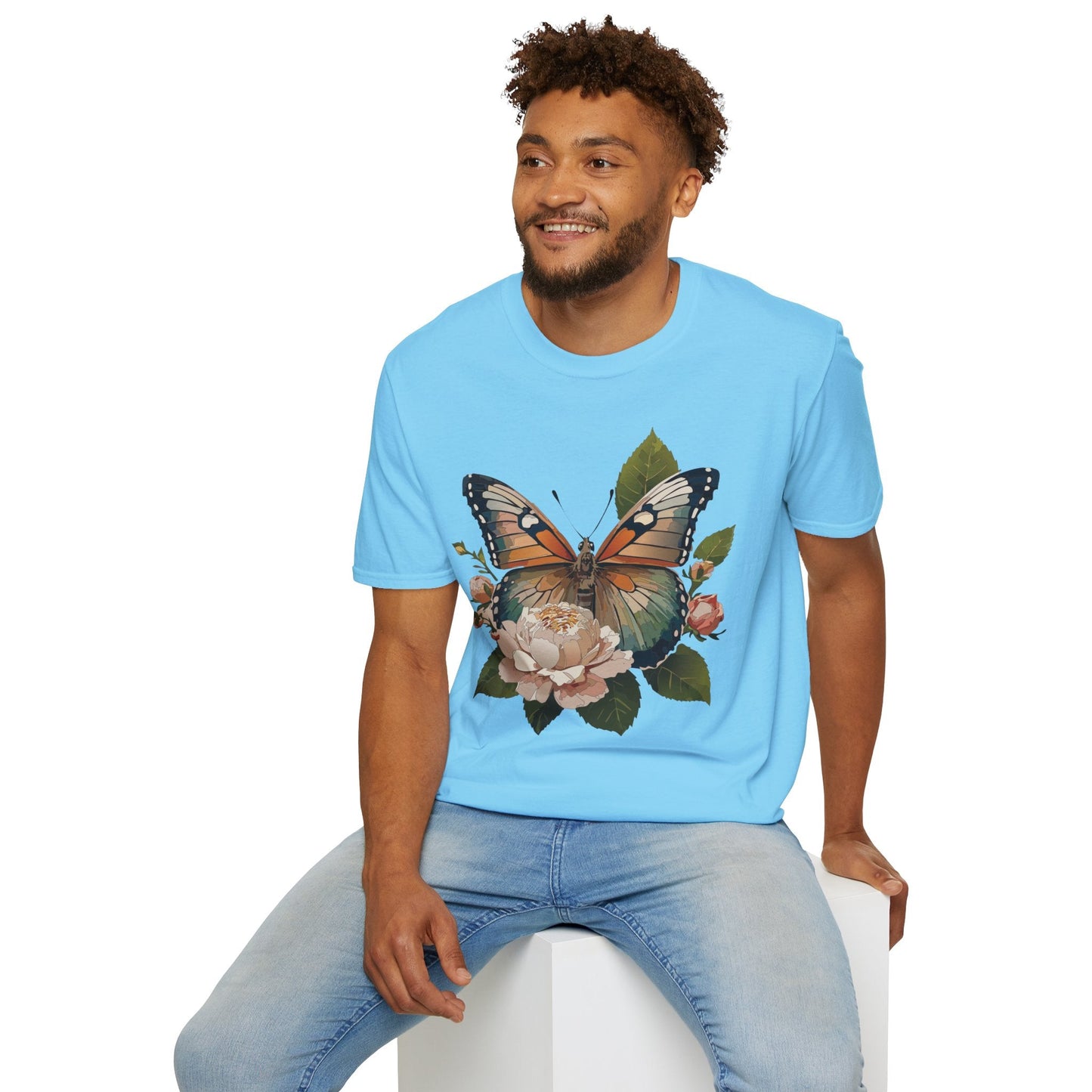 Monarch Butterfly Shirt Unisex Softstyle Cotton Tee Short Sleeve Gildan 64000 Everyday Wear