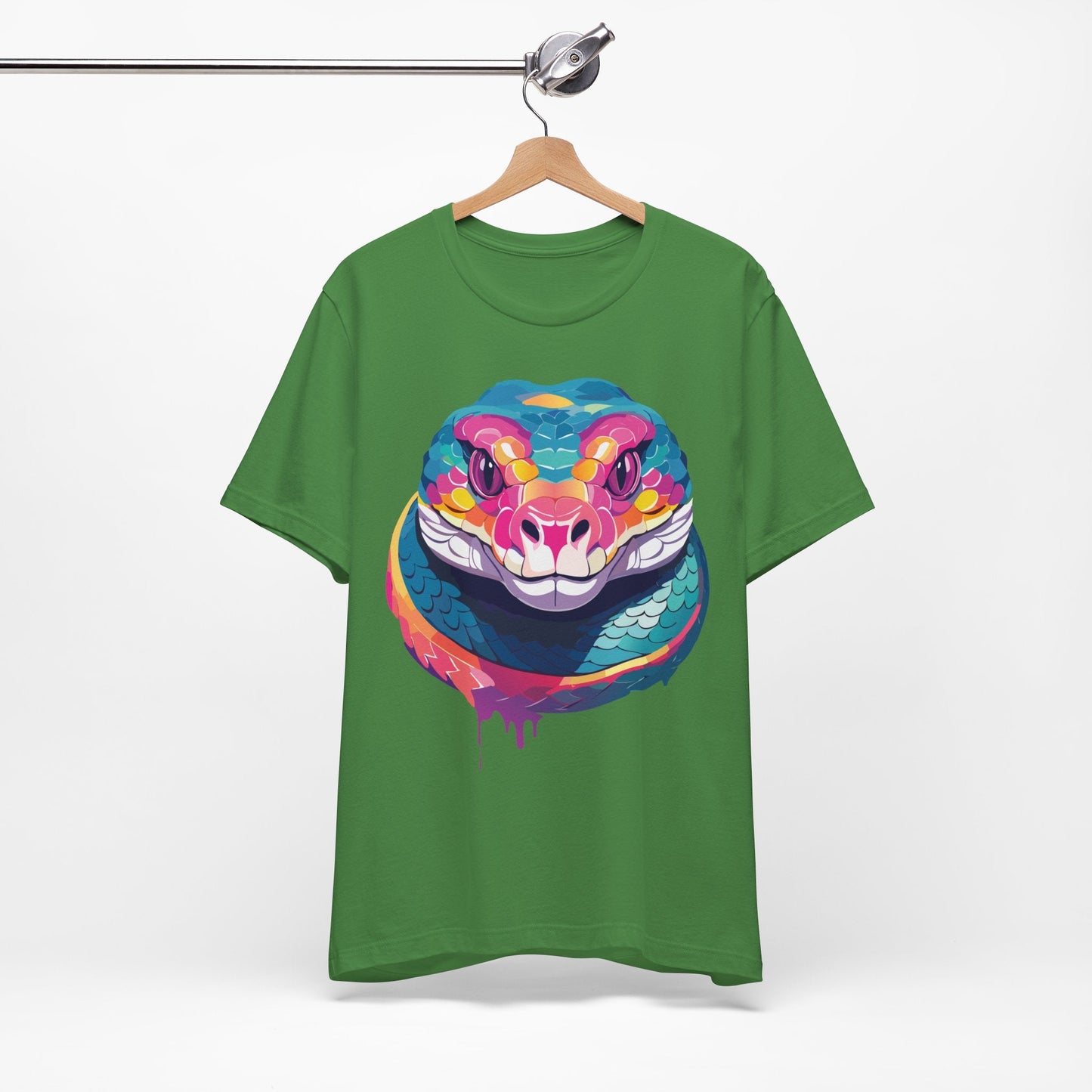 Unisex Animal Tee Shirt With Art Design, Wild Animals Short Sleeve Graphic Tee For Everyday Wear