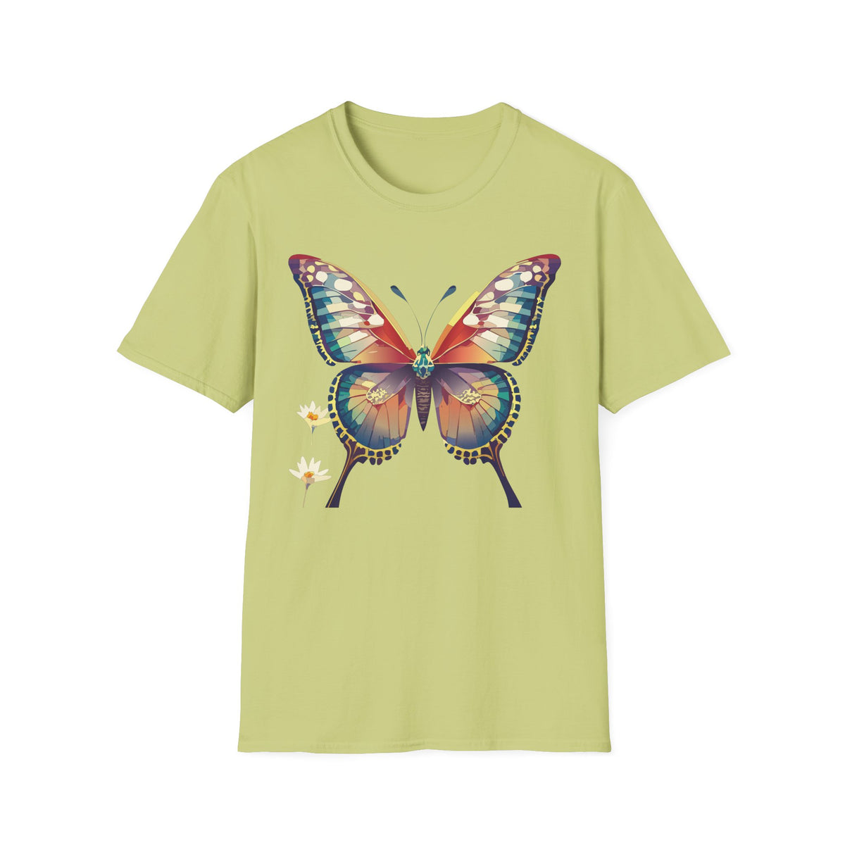 Butterfly Watercolor T-Shirt — Vibrant Multicolor Butterfly Tee for Spring Graphic Tee Unisex 100 Cotton Gildan T-Shirt