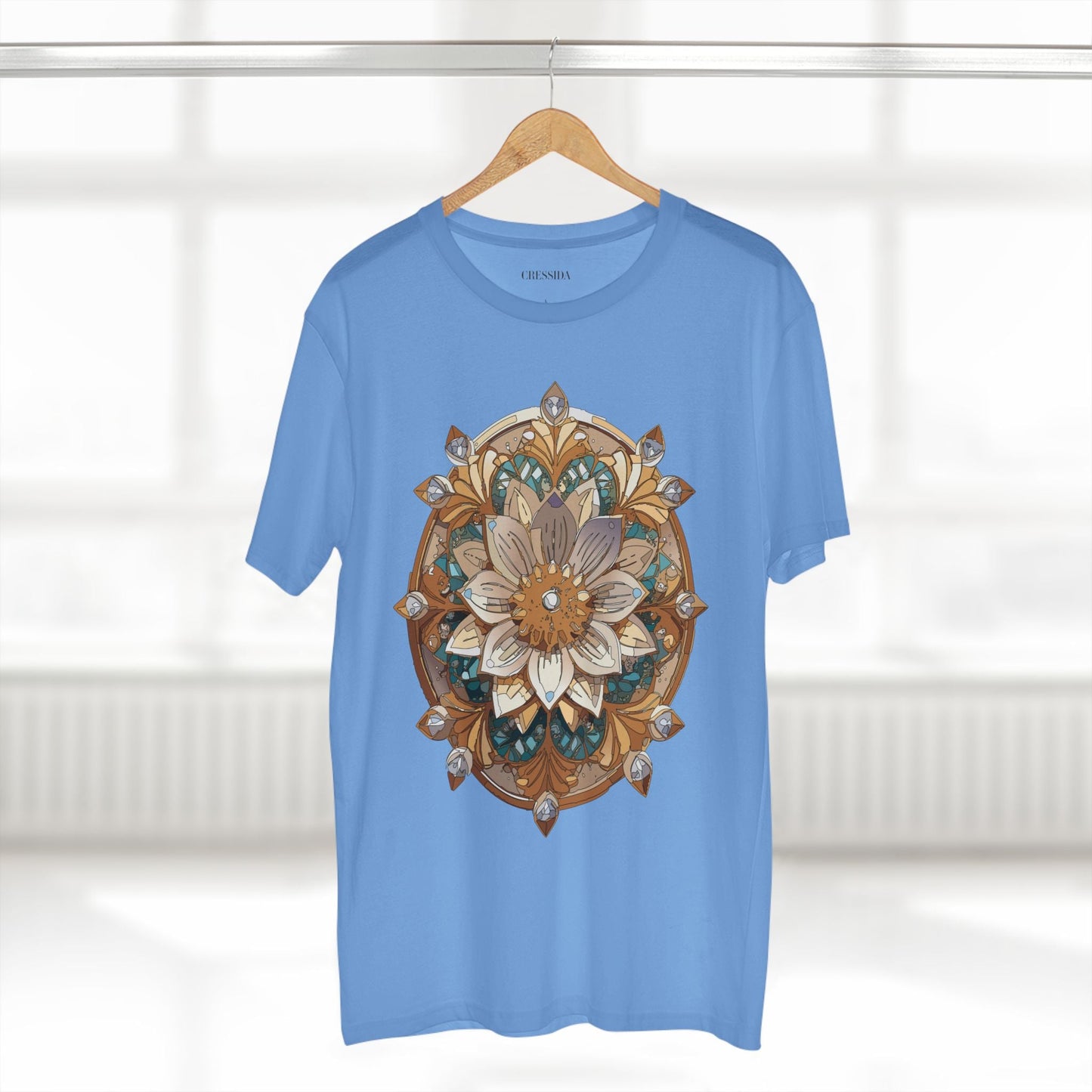 Floral Graphic T-Shirt Unisex 100 Cotton Art Design with Antique Flowers Tee 16