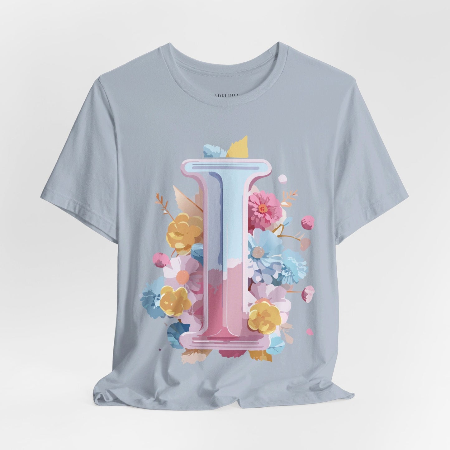 Letter I Shirt Graphic Tee Unisex Vintage Inspired Adelpha Artwork Premium Short Sleeve Tee