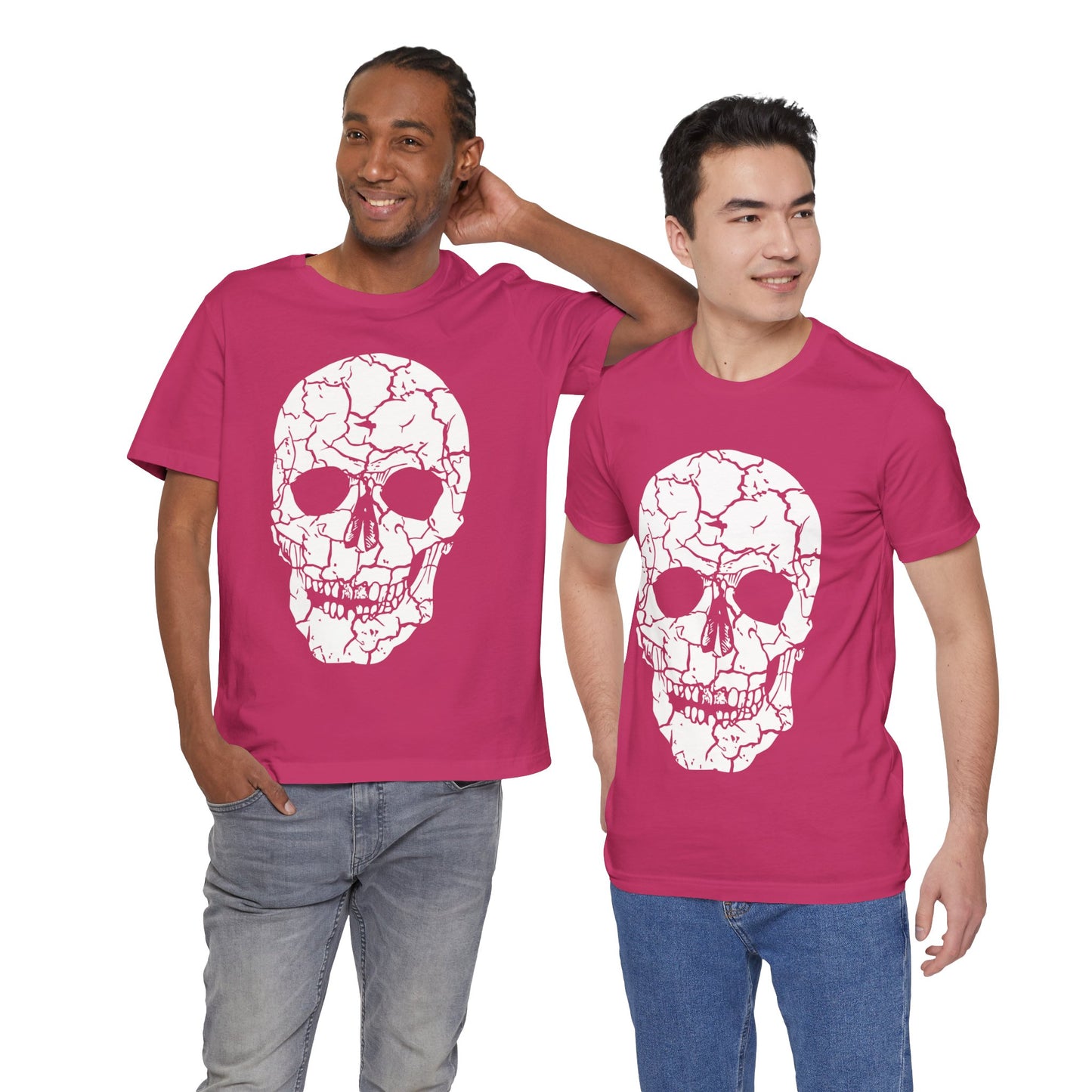 Unisex Cotton Tee Shirt with Skull