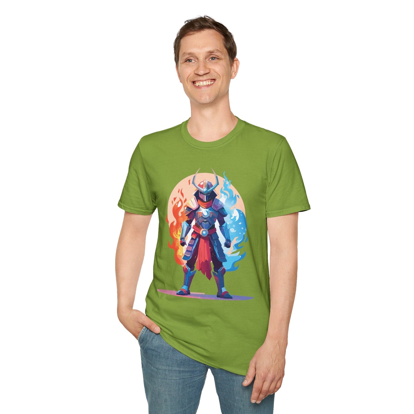 Samurai Shirt Unisex Gildan Softstyle 64000 Tee 100 Percent Ring Spun Cotton Comfortable