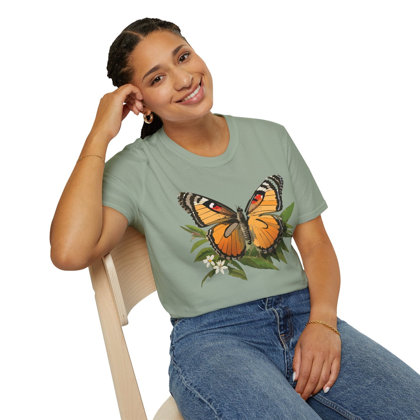 Monarch Butterfly Shirt Unisex Softstyle Tee 100 Percent Ring Spun Cotton Gildan 64000
