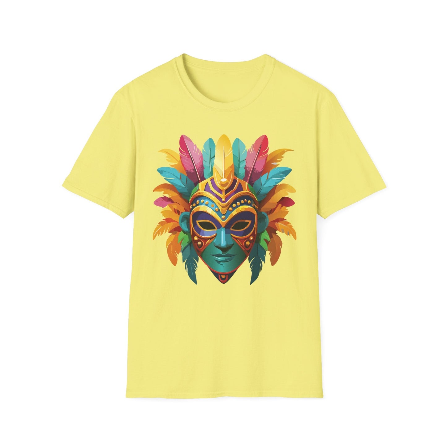 Mask Tee Shirt Unisex Masquerade Design Gildan Softstyle 64000 100 Percent Ring Spun Cotton Tee