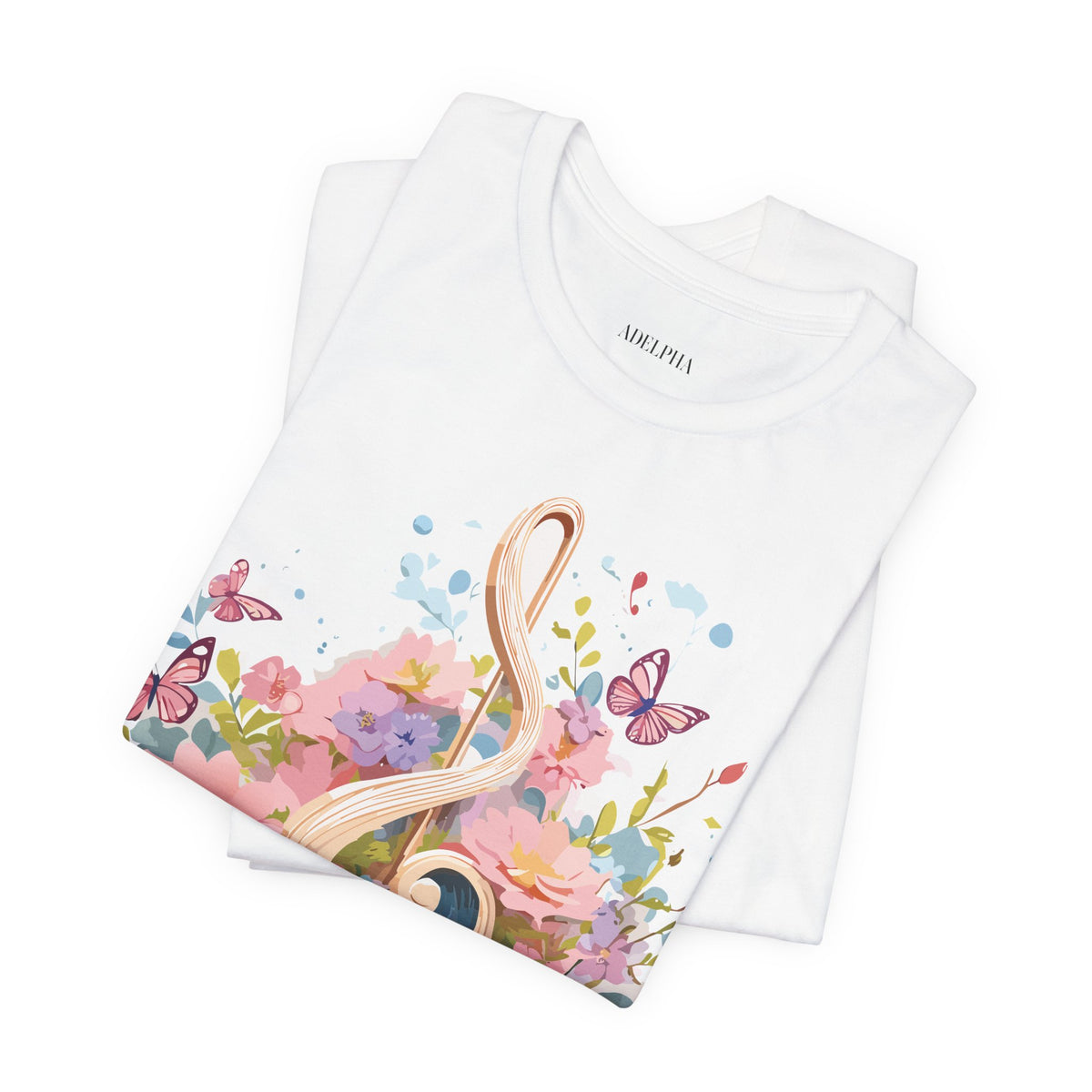 Music Graphic Unisex Cotton Bella+Canvas Tee with Art Design m149