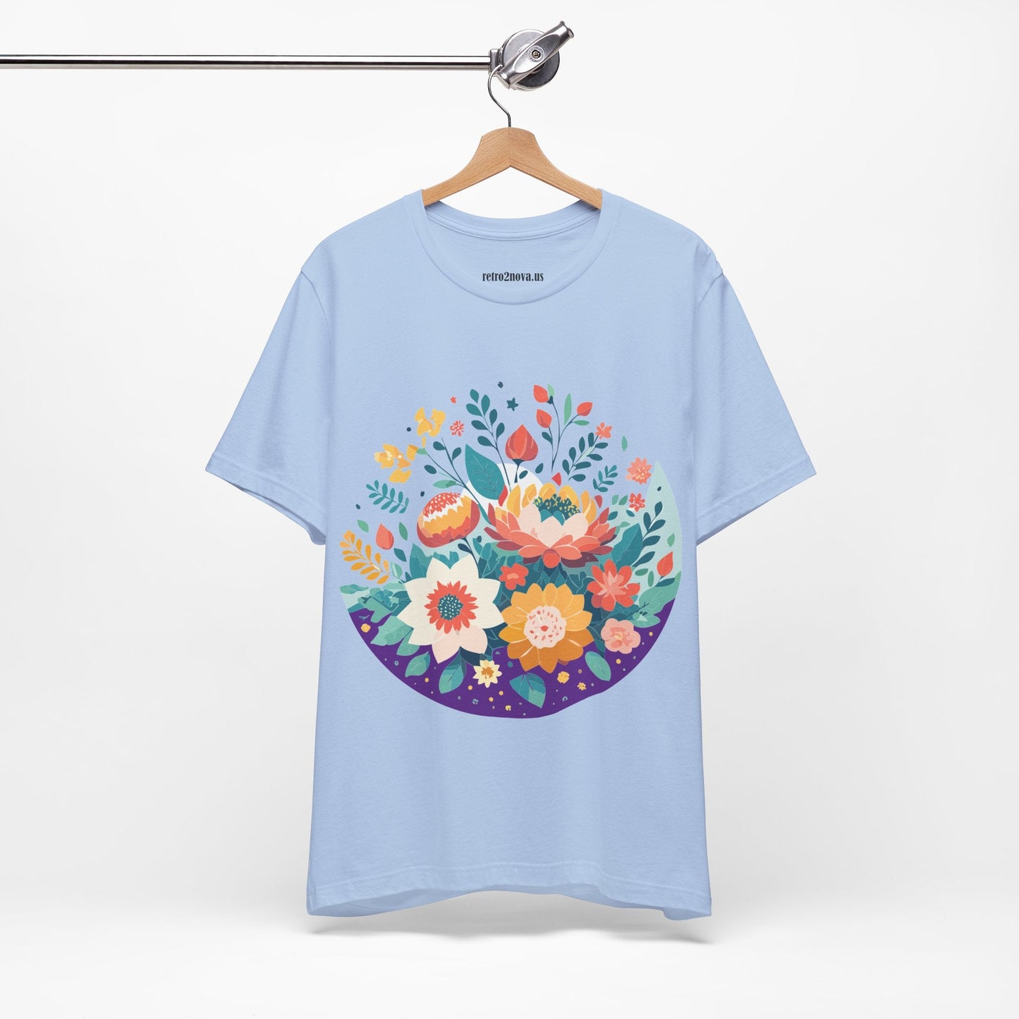 Flowers Shirt Floral Shirt Unisex Jersey Short Sleeve Tee Breathable Fabric Free Shipping