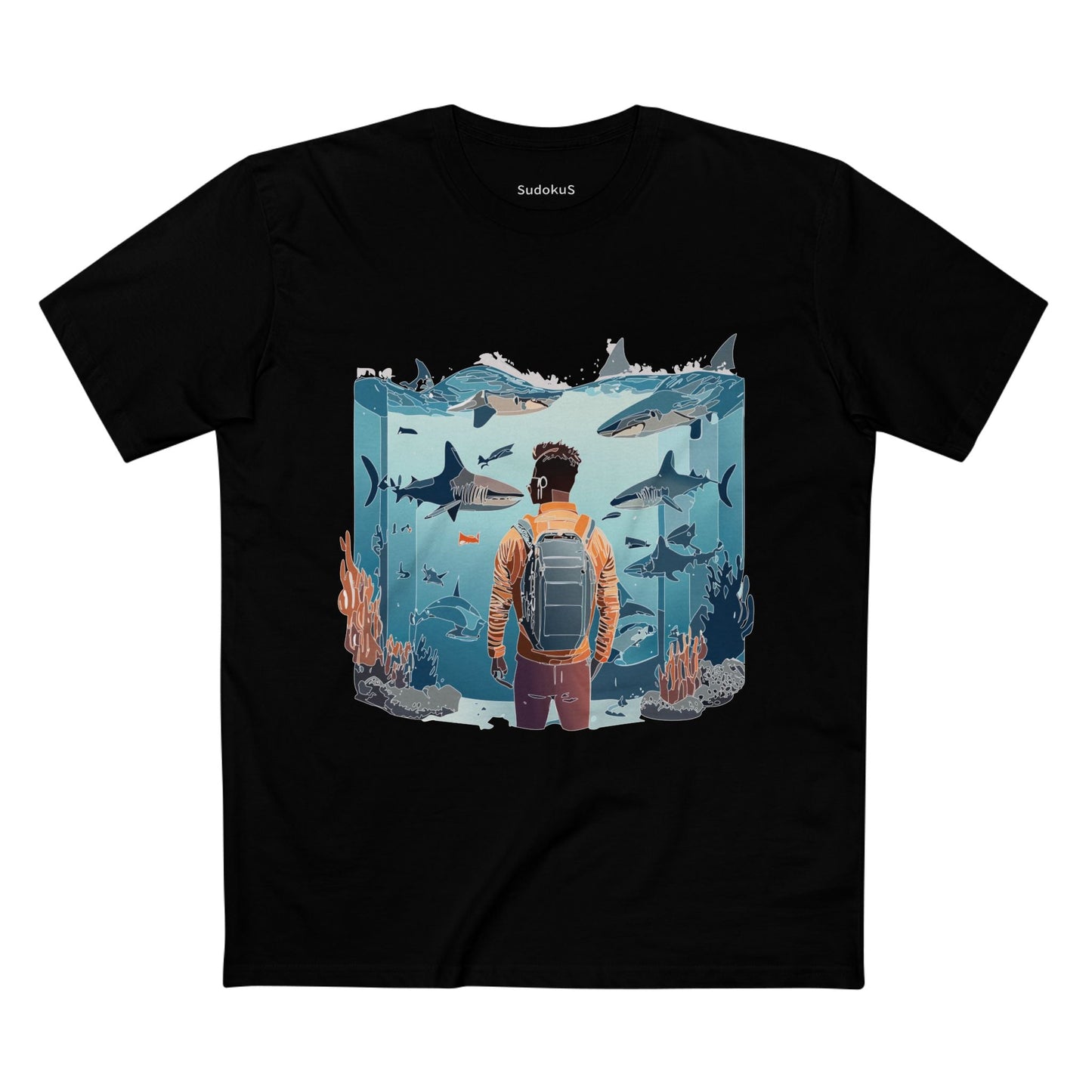 Ocean Coast Graphic Unisex 100 Cotton Staple Tee 6