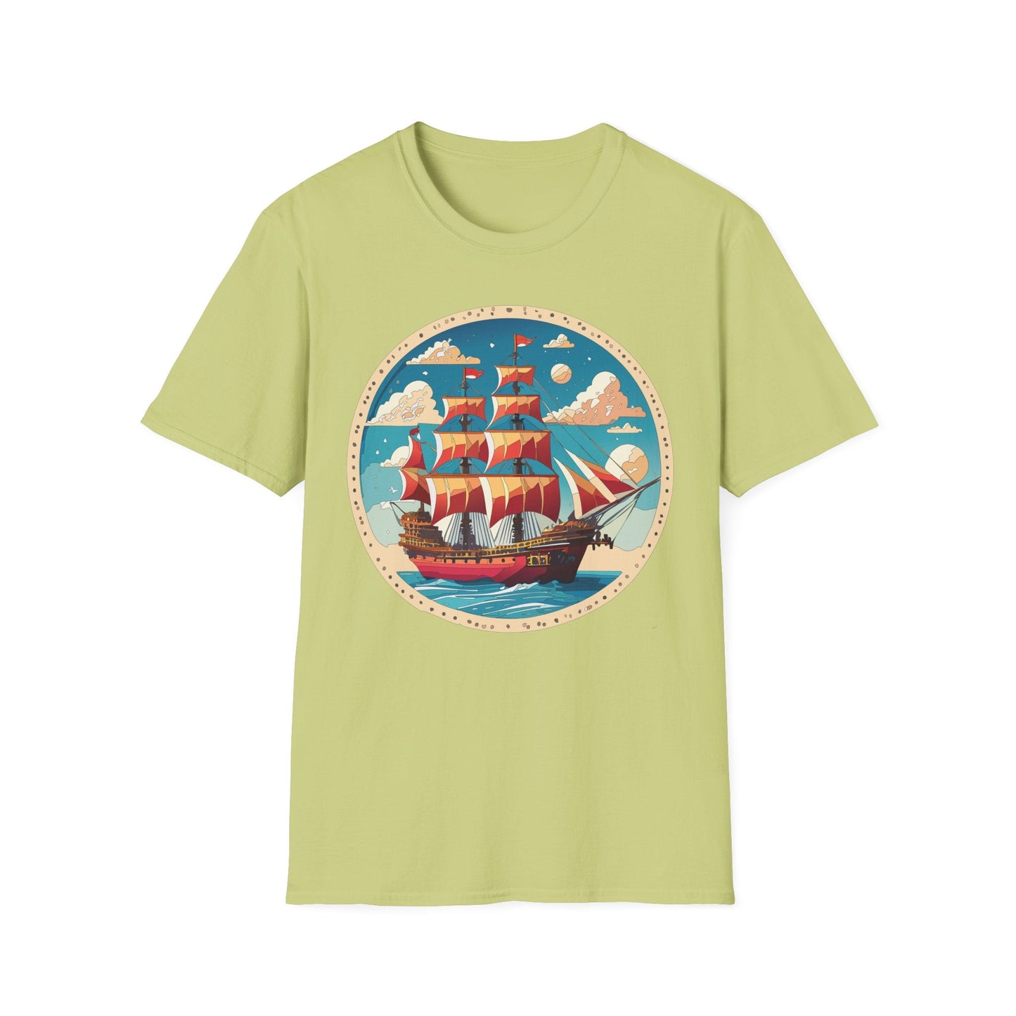 Unisex Ship T Shirts Frigate T Shirts Vessel Tee Shirt Gildan Softstyle 64000 Premium Cotton