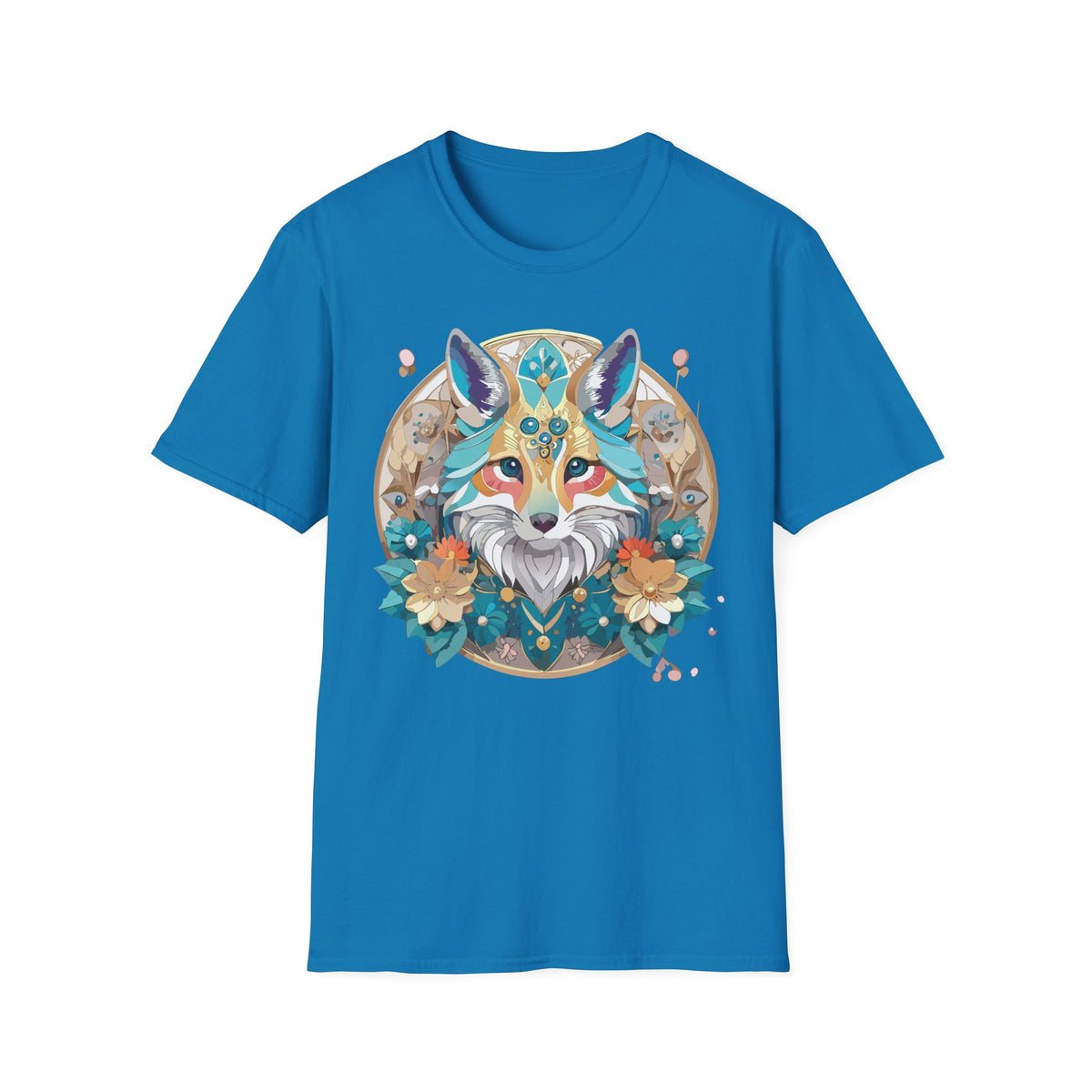Boho Jewel Fox T-Shirt | Colorful Fox Face Graphic