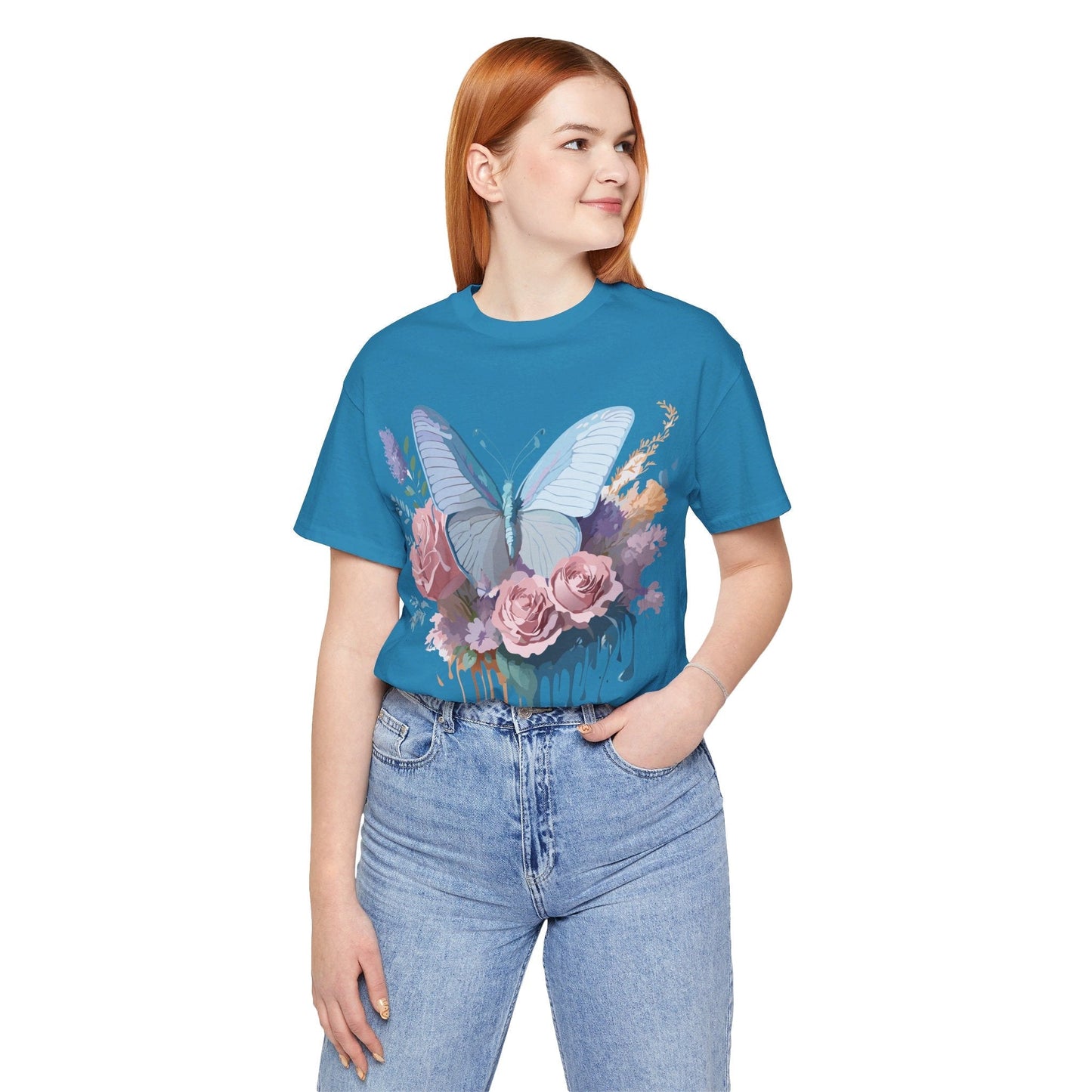 Butterfly Graphic Tee Unisex Jersey Short Sleeve Adelpha Vintage Art Design