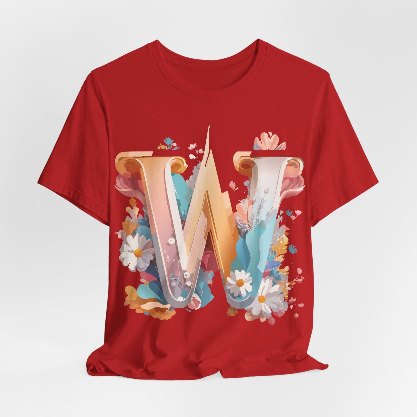Letter W Shirt Unisex Graphic Tee By Adelpha Vintage Inspired Art Short Sleeve Collection