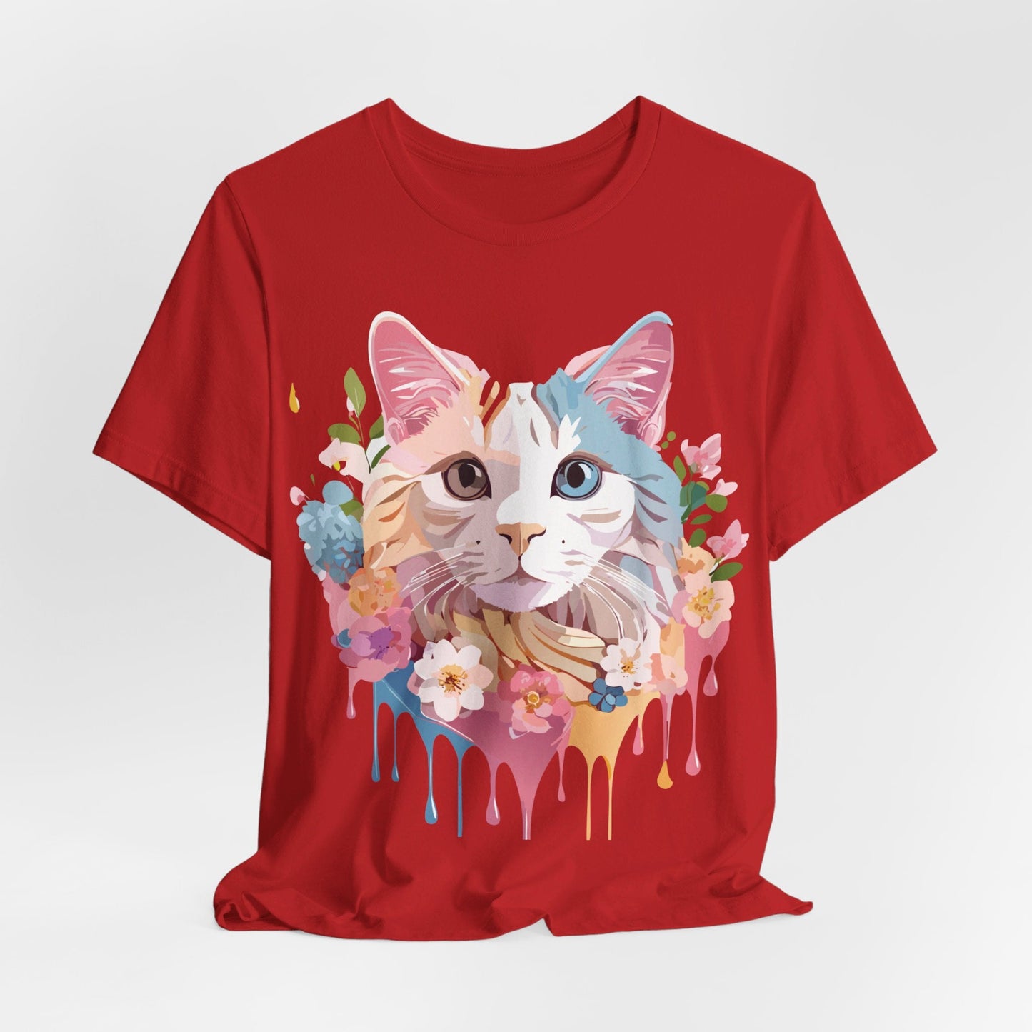 Cat Graphic Tee Unisex Short Sleeve Shirt Featuring Vintage Adelpha Artwork