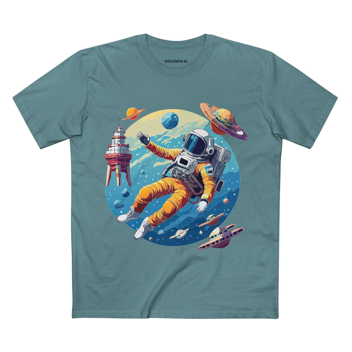 Cosmos Astronaut Graphic Tee Staple Unisex 100 Cotton Tee Shirt - CS-39