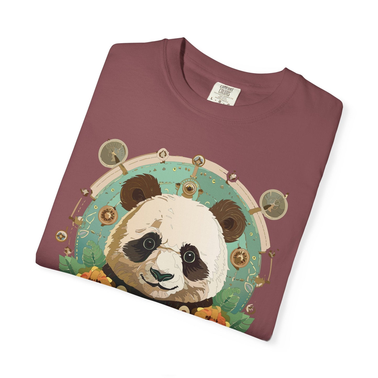 Panda Portrait Graphic T-Shirt Unisex Cotton Floral Animal Art Tee p3