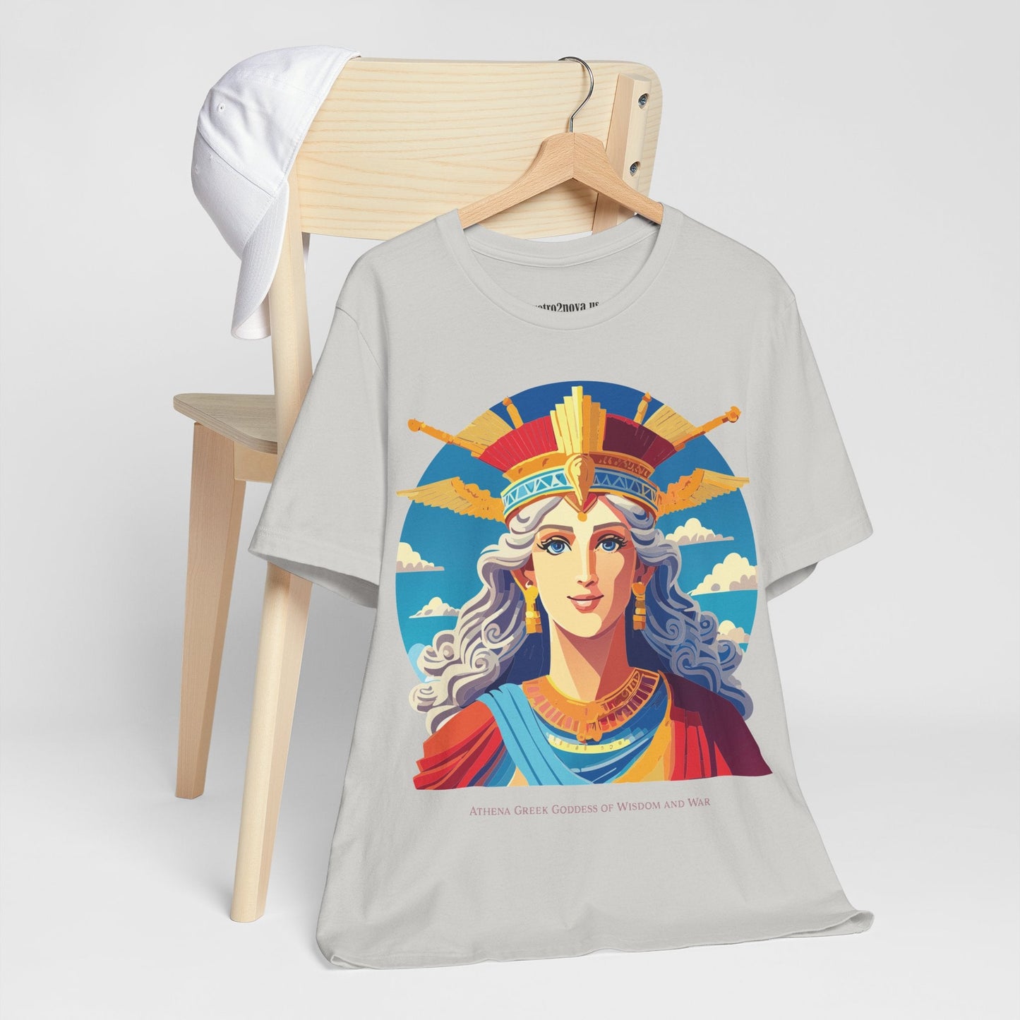 Athena Goddess Shirt Unisex Graphic Tee With Original Retro2Nova Artwork Vintage Inspired