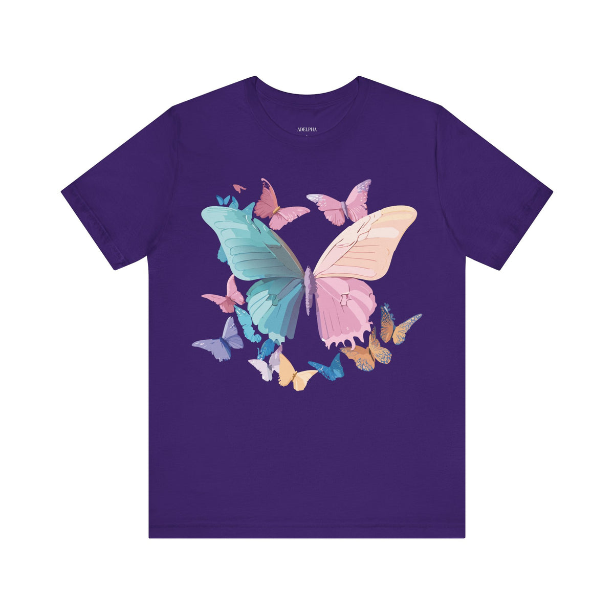 Butterfly Graphic Unisex Cotton Bella+Canvas Tee with Art Design n66