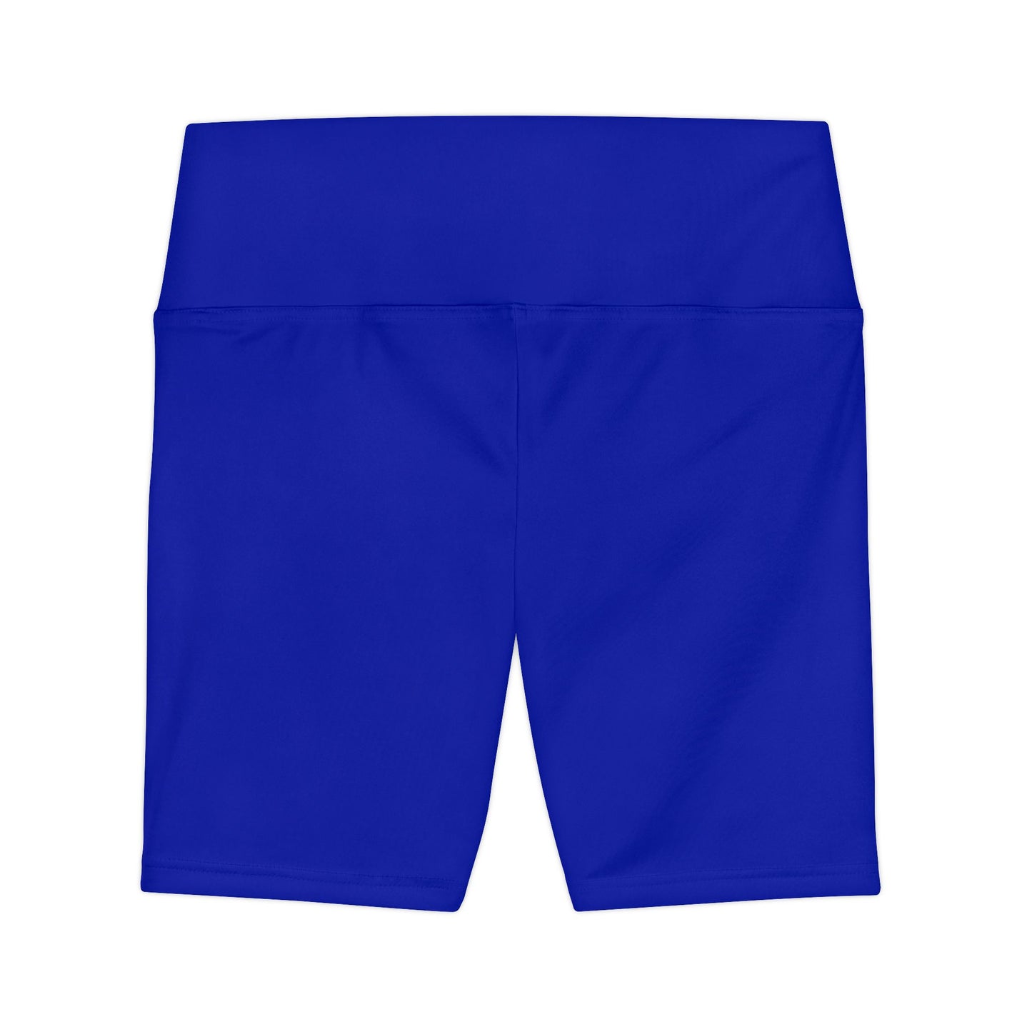 Vivid Royal Women's Workout Shorts — Solid High-Waist Biker Shorts for Exercise & Everyday Wear