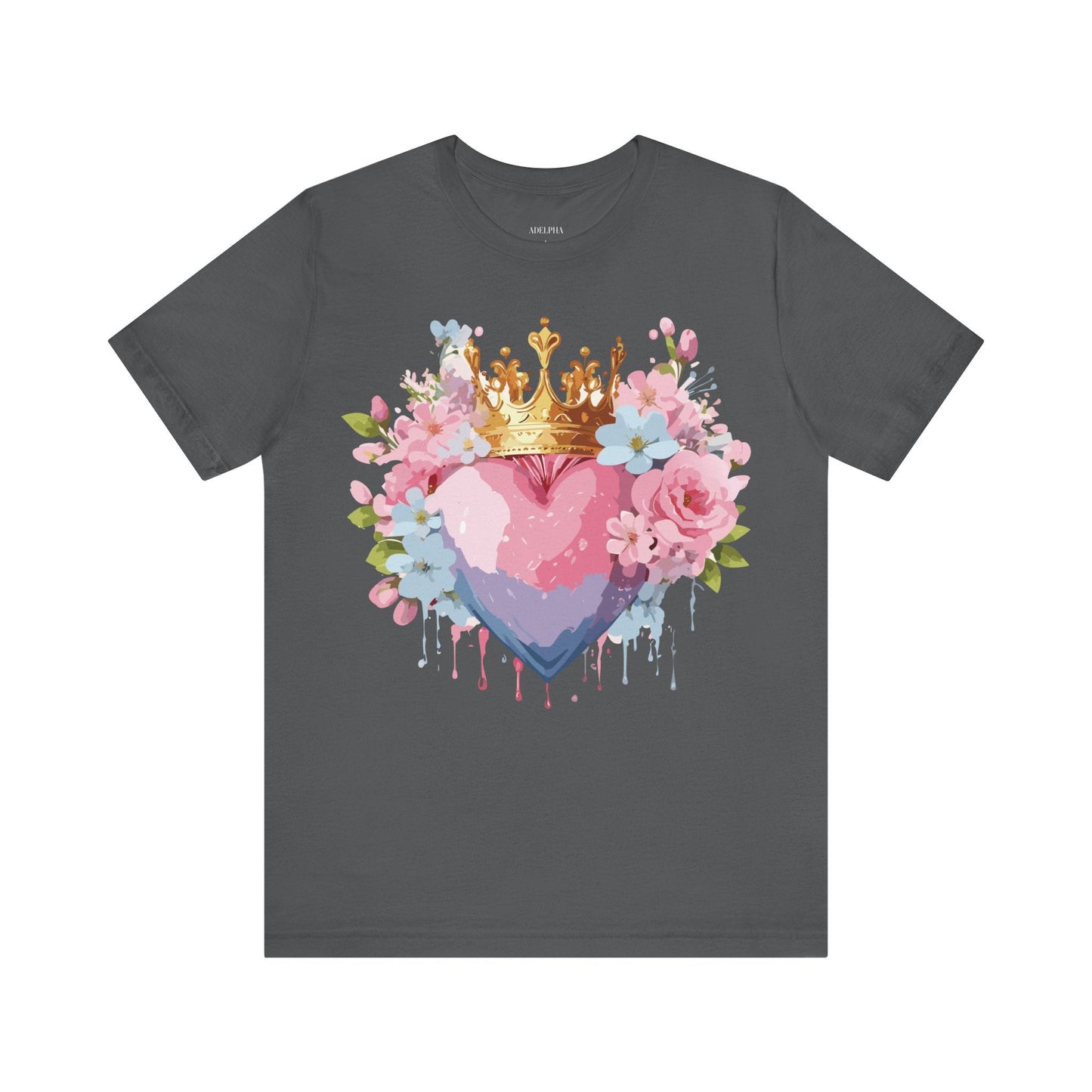 Valentine Day Graphic Unisex 100 Cotton Vintage Artwork with Love and Flower Design Tee 18
