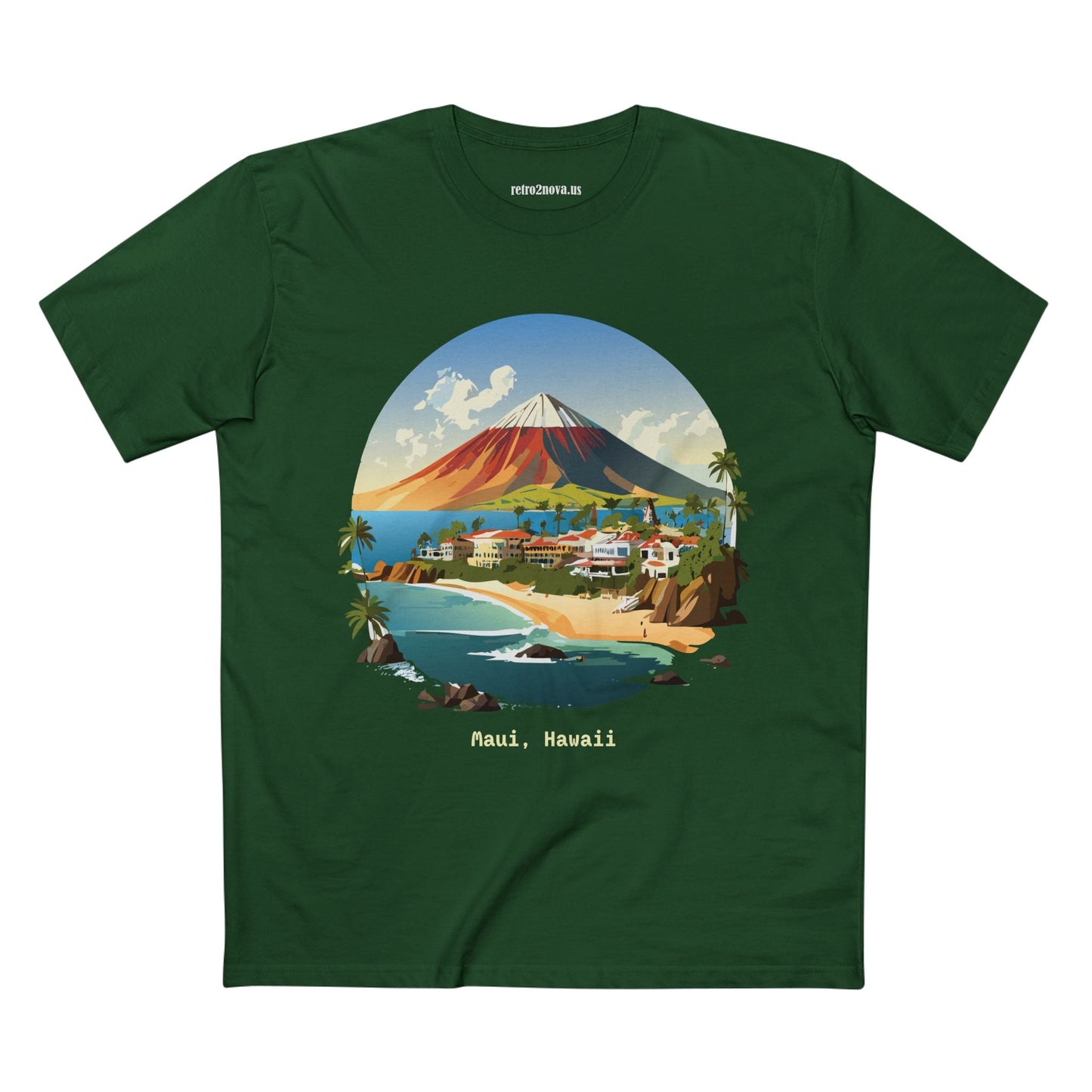 Unisex Travel Shirt Hawaii Style Original Art Design Tee TT-37 Premium Cotton Breathable Comfort