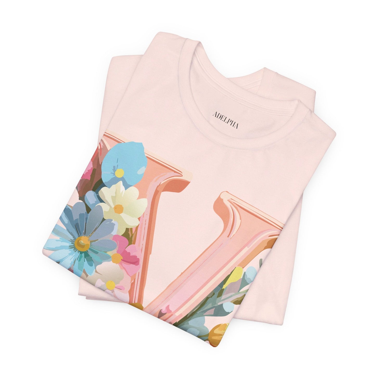 Letter V Shirt Unisex Graphic Tee With Vintage Inspired Artwork From Adelpha Official Edition
