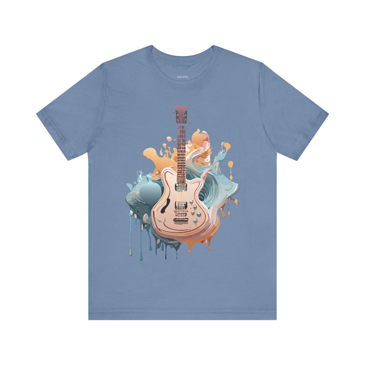 Music Graphic Unisex Cotton Bella+Canvas Tee with Art Design n172