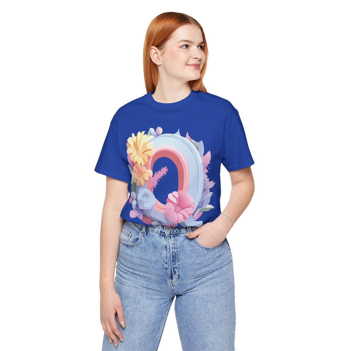 Letter Q Graphic Unisex Cotton Bella+Canvas Tee with Art Letter Design
