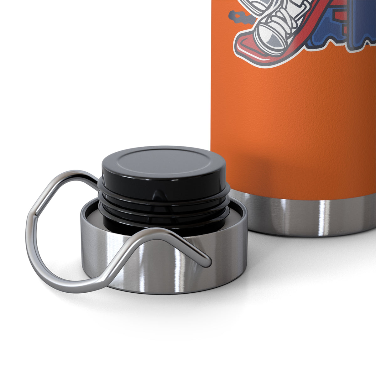 22oz Copper Insulated Water Bottle with Cartoon Design - CV56