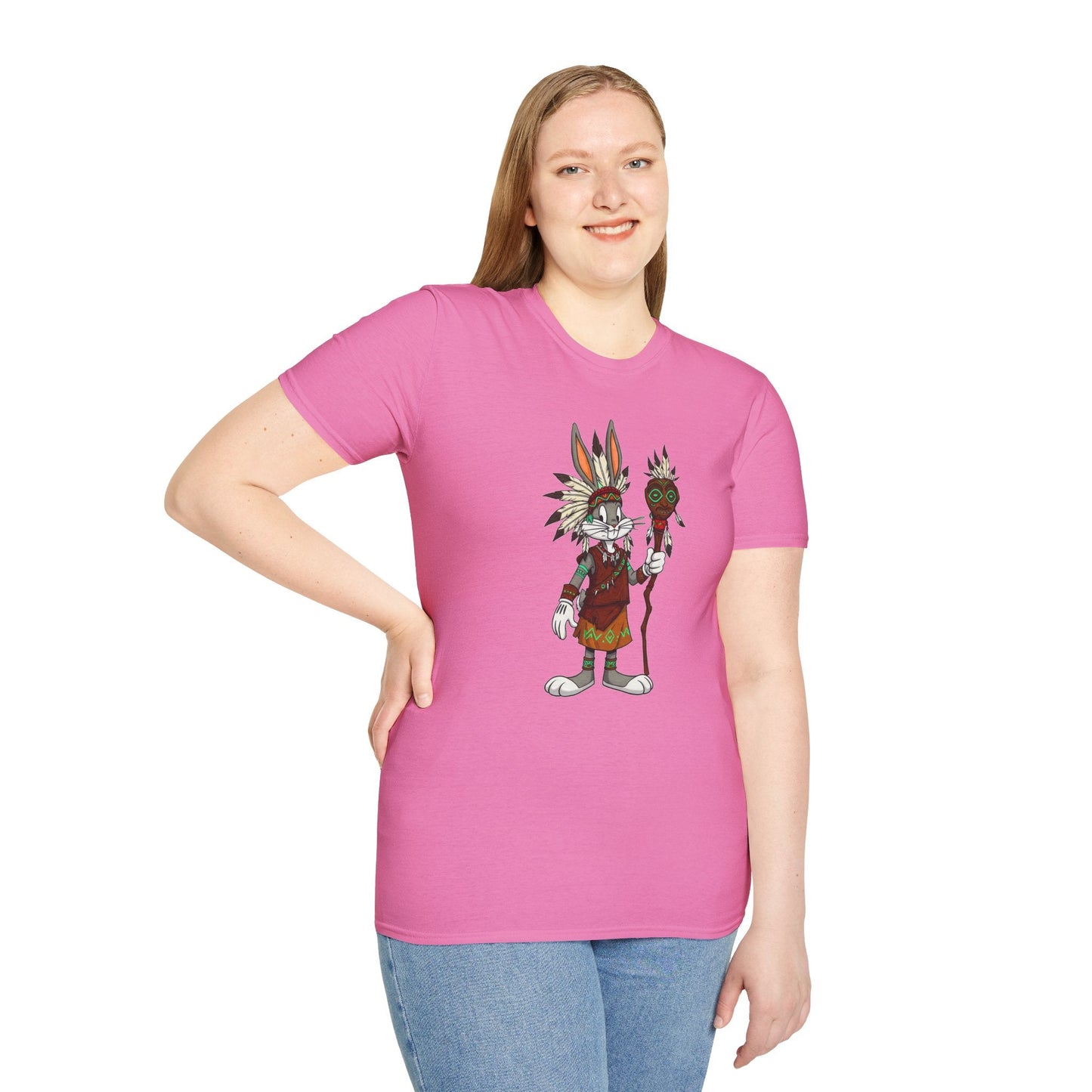 Bugs Bunny T Shirt Unisex Cartoon Character Design Gildan Softstyle 64000 Tee All Sizes