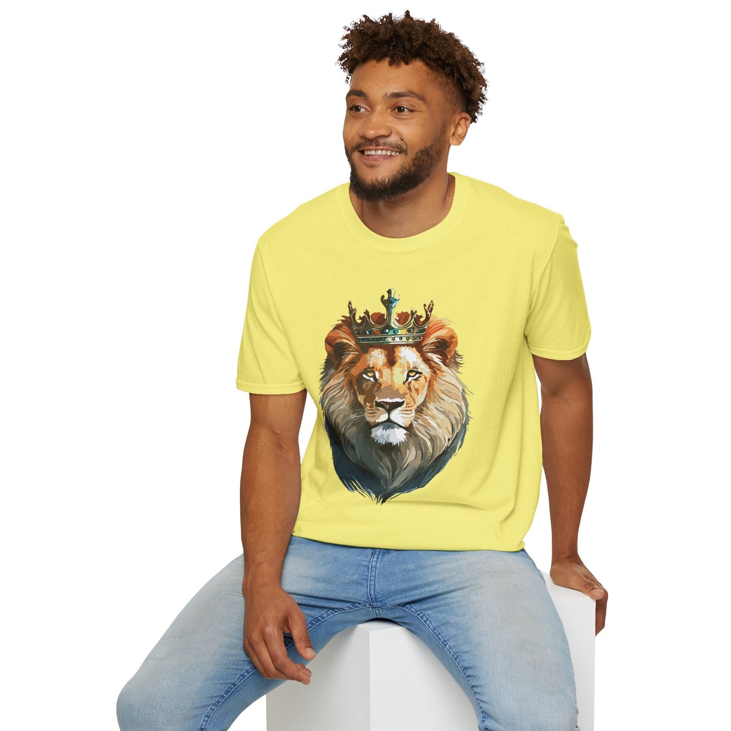 Lion Shirt Unisex Softstyle Tee Gildan 64000 100 Percent Ring Spun Cotton