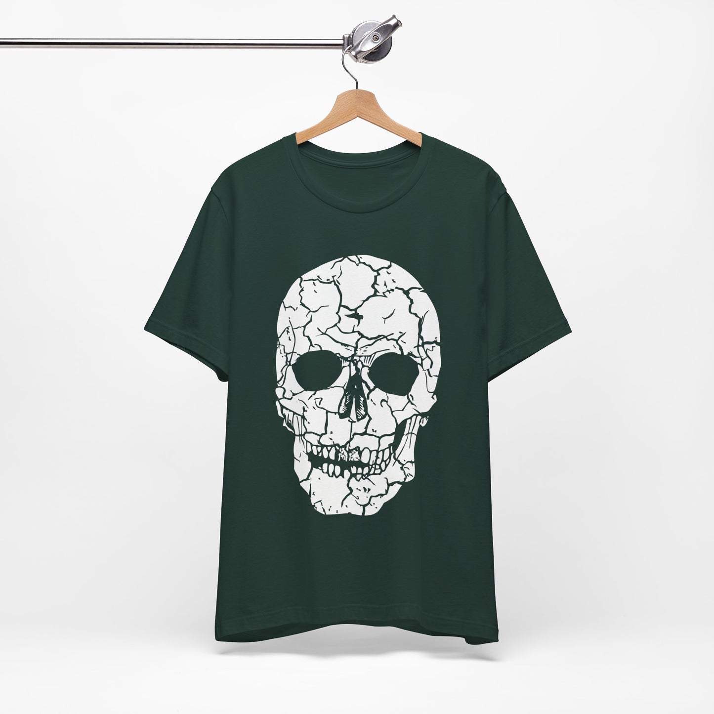 Unisex Cotton Tee Shirt with Skull