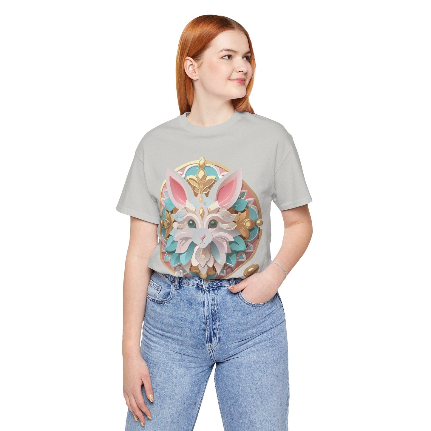 Medallion Graphic Unisex 100 Cotton Vintage Animal Medal Artwork Tee 88