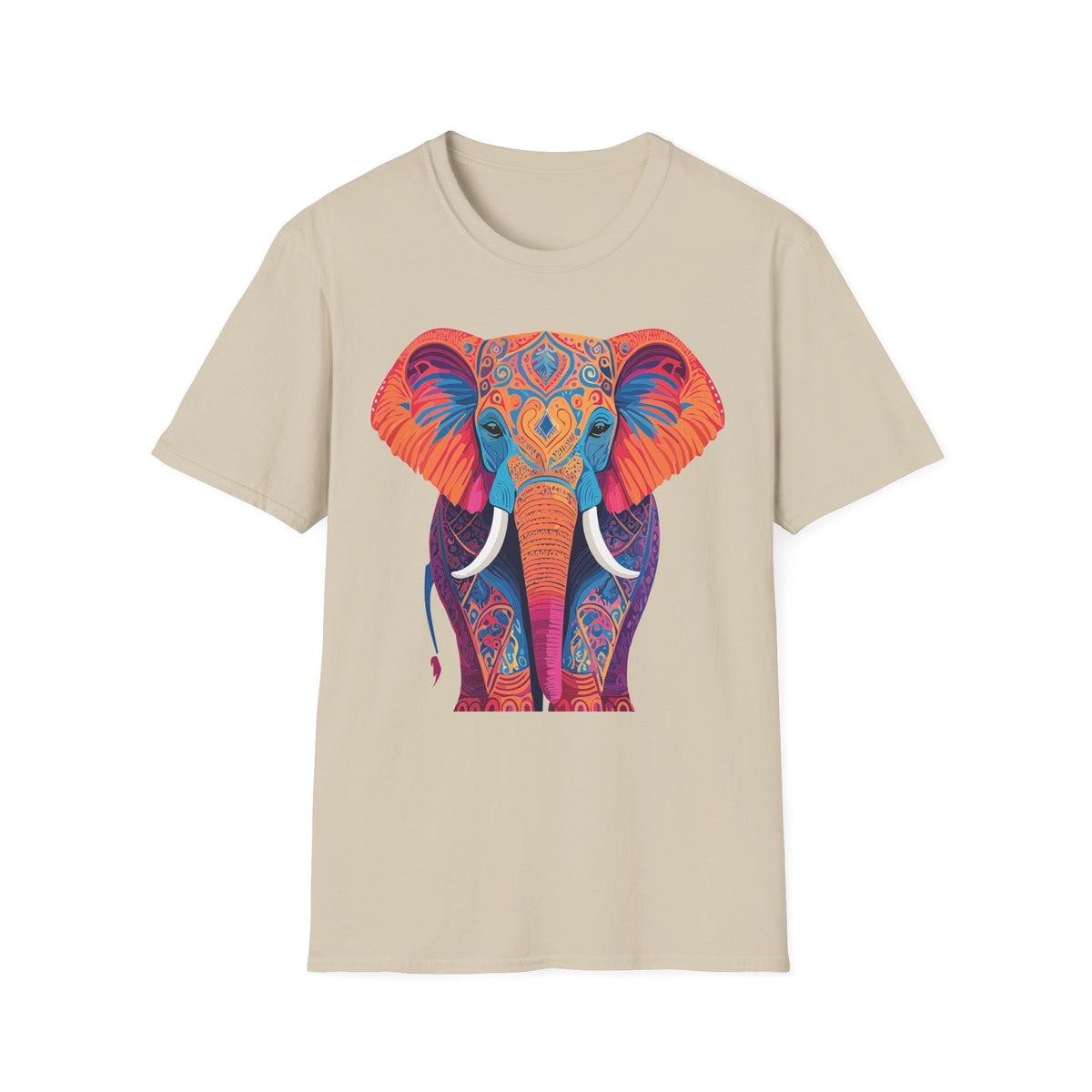 Colorful Mandala Elephant T-Shirt | Boho Animal Graphic Tee