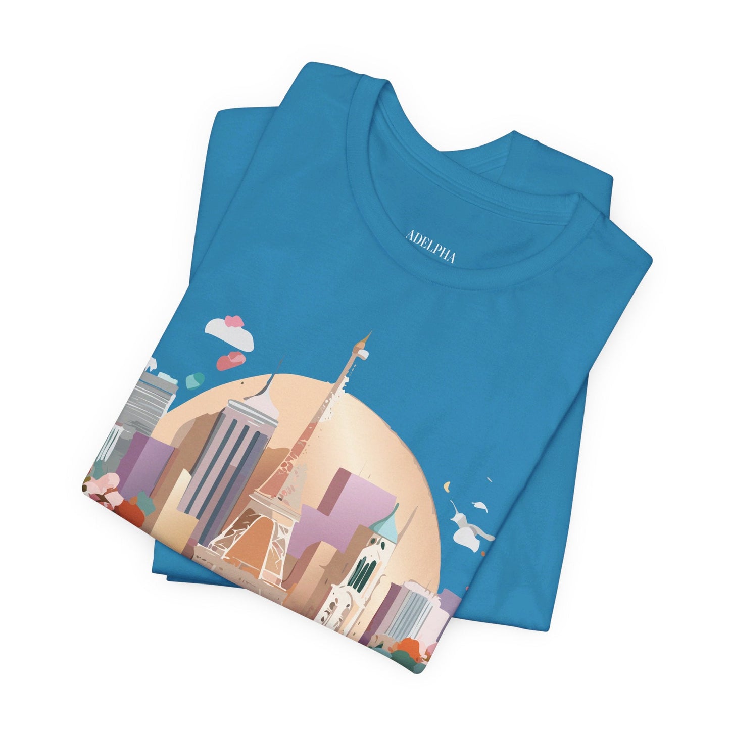 Adelpha Paris Graphic Tee Unisex Short Sleeve Shirt With Vintage Art Design Apparel
