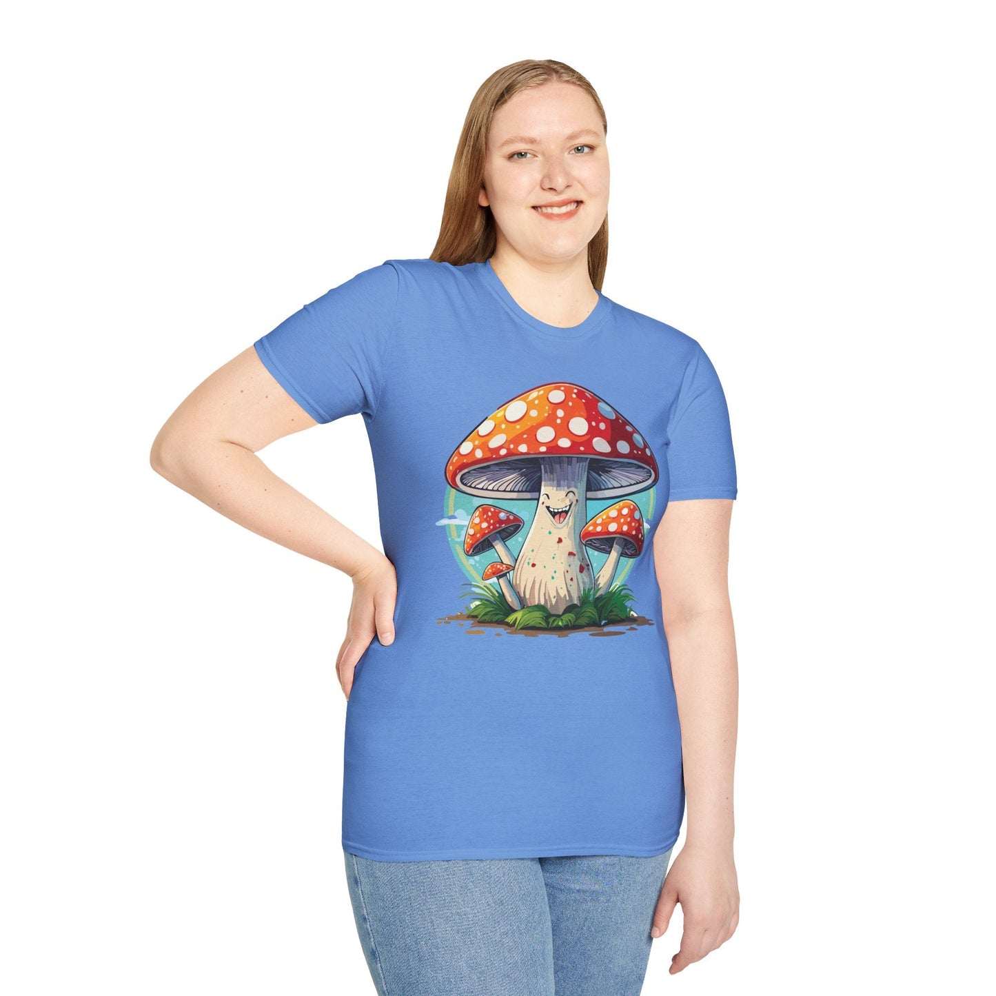 Mashroom Tee Shirt Unisex Funny Mashroom Design Softstyle Cotton Tee For Everyday Comfort