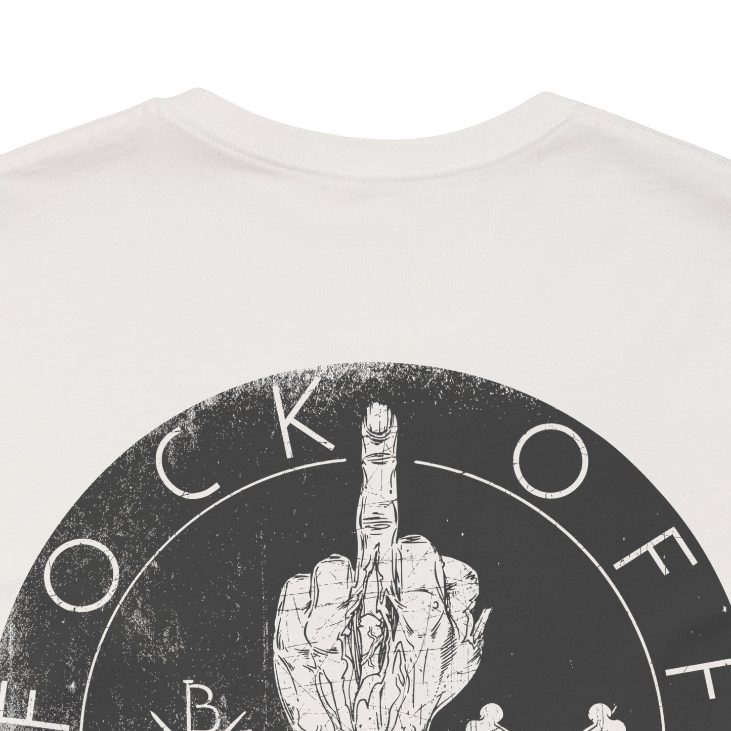 Middle Finger Skull Graphic Design Unisex Cotton T-Shirt A-11