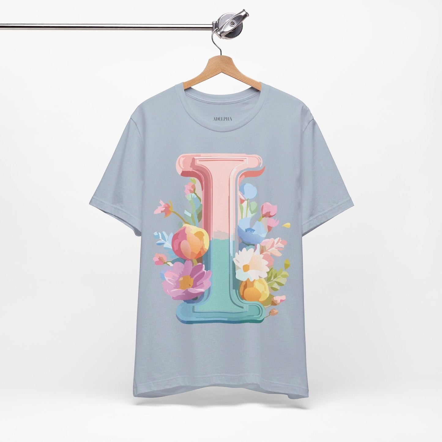 Letter I Shirt Unisex Graphic Tee Adelpha Premium Soft Cotton Vintage Inspired Artwork