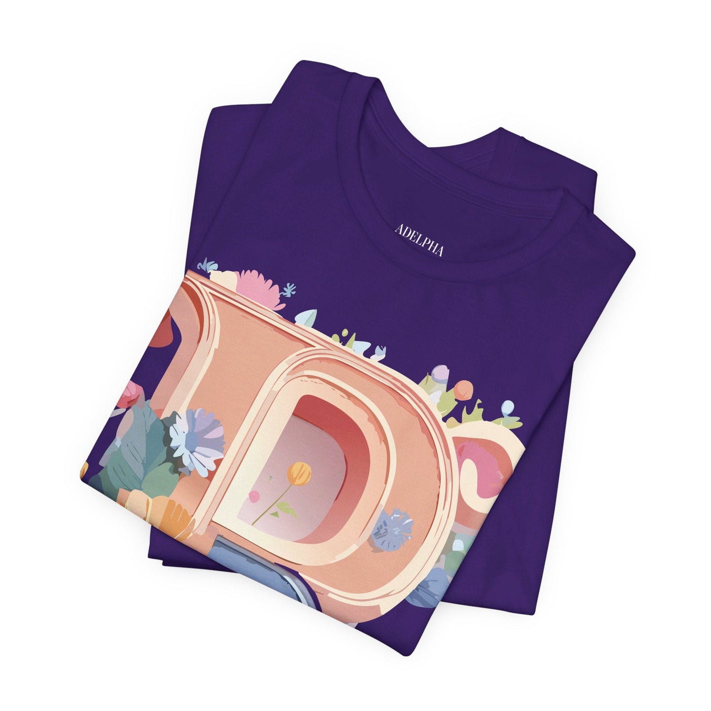 Letter R Shirt Unisex Graphic Tee Premium Cotton Vintage Inspired Art By Adelpha Short Sleeve