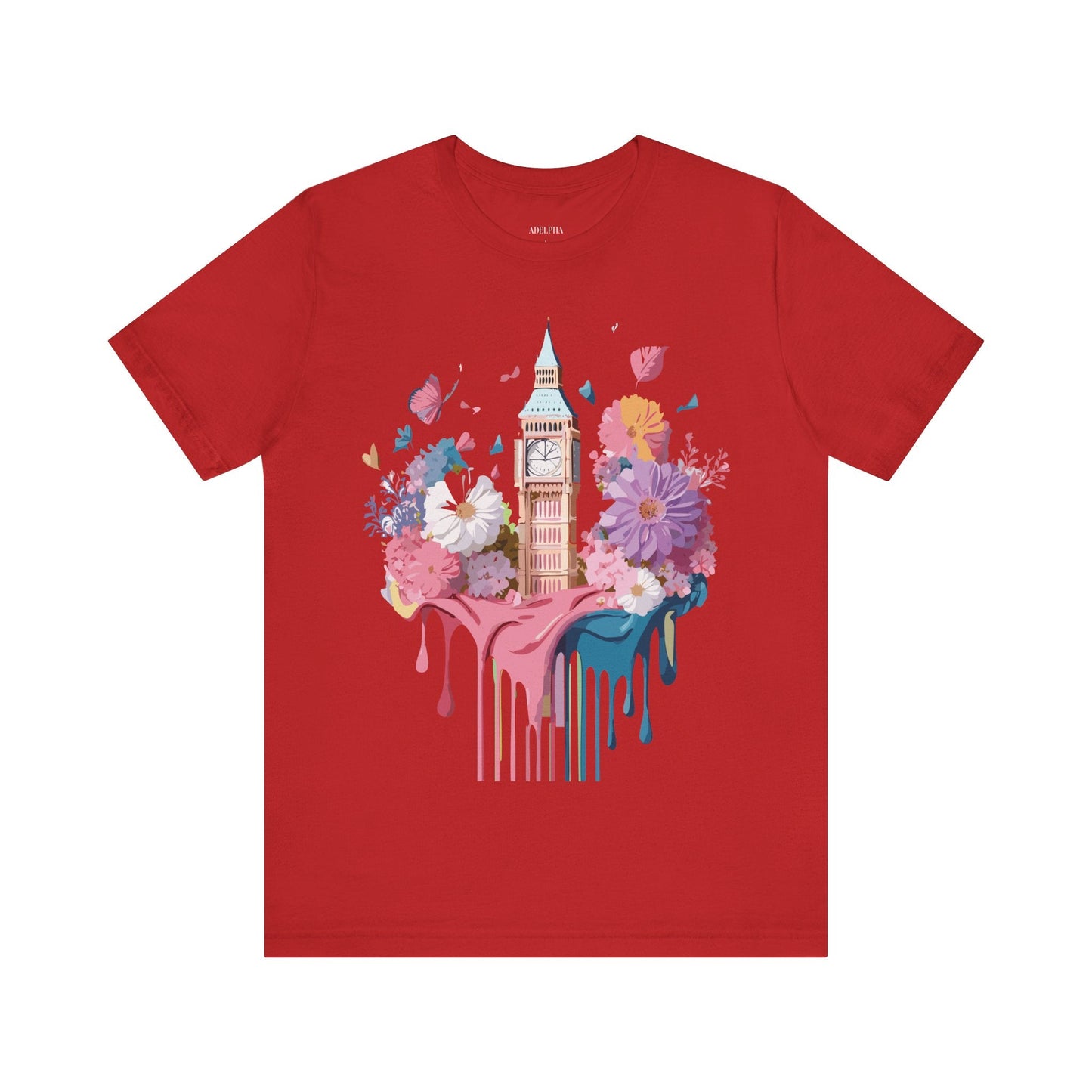 Adelpha London Tourist Shirt Unisex Graphic Tee Vintage Inspired Art Jersey Short Sleeve