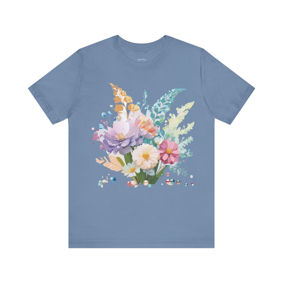 Floral Graphic Tee Shirt - Bella+Canvas Unisex 100 Cotton 10