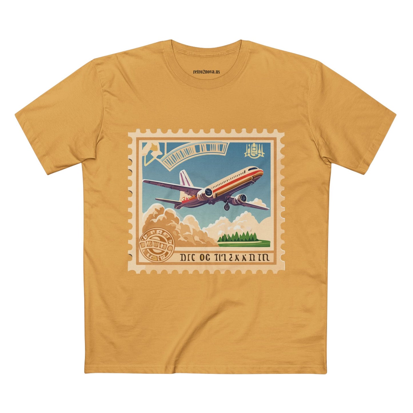 Postage Stamp Shirt Unisex Premium Cotton Tee With Original Art Design Retro2Nova