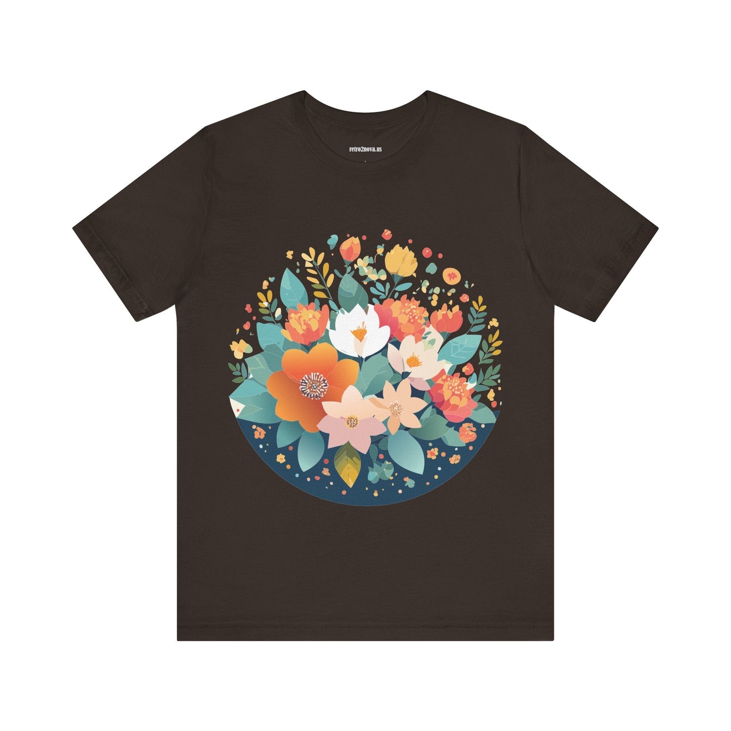Floral Flowers Shirt Unisex Lightweight Breathable Jersey Tee Floral Pattern Short Sleeve
